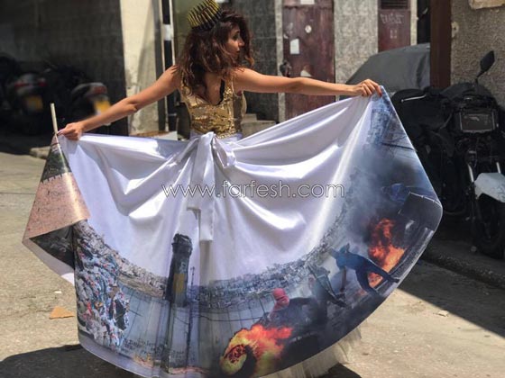 لماذا ارتدت الفنانة الفلسطينية لينا مخول فستان الوزيرة الإسرائيلية؟ وما علاقته بالقدس؟ صورة رقم 1