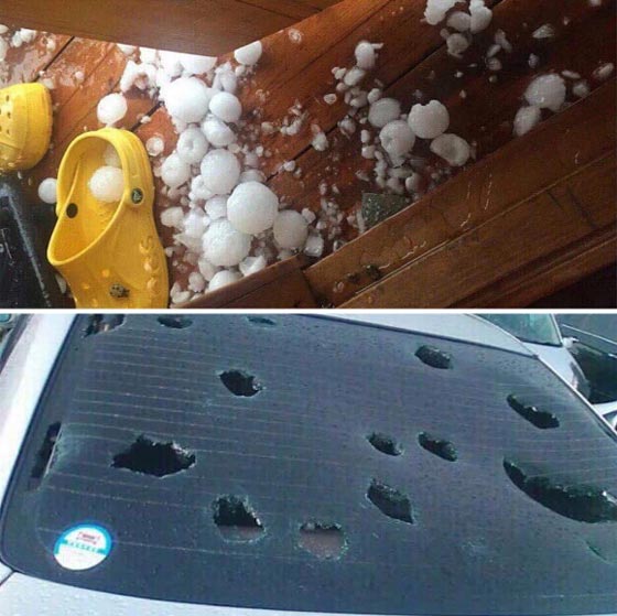 كرات ثلجية بحجم البيض تحطم النوافذ والاسقف في سيبيريا.. فيديو صورة رقم 2