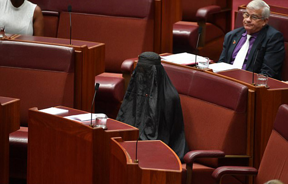 رئيسة حزب يميني ترتدي البرقع في مجلس الشيوخ الأسترالي.. والسبب؟! صورة رقم 7