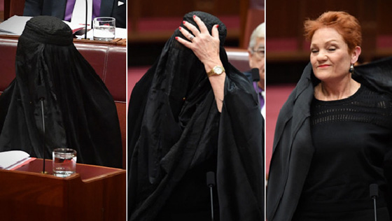 رئيسة حزب يميني ترتدي البرقع في مجلس الشيوخ الأسترالي.. والسبب؟! صورة رقم 6