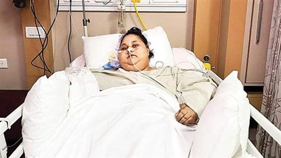 صدمة!! وفاة المصرية ايمان.. اسمن امرأة في العالم بمستشفى ابوظبي صورة رقم 3