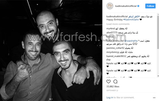 صور الفنان كاظم الساهر يحتفل بعيد ميلاد نجله وسام وينفي خبر زواجه صورة رقم 1