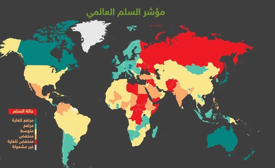 مؤشر السلام العالمي: 6 دول عربية بين الأخطر عالميا صورة رقم 2