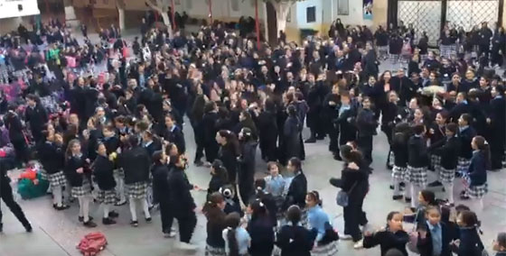 فيديو طالبات مدرسة مصرية في طابور الصباح يرقصن على انغام 3 دقات  صورة رقم 1