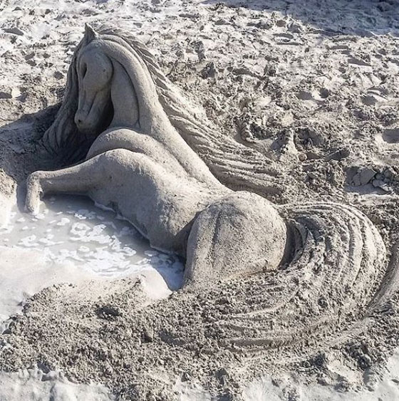 صور إبداعات فن النحت على الرمال تزيّن أجمل شواطئ العالم صورة رقم 5