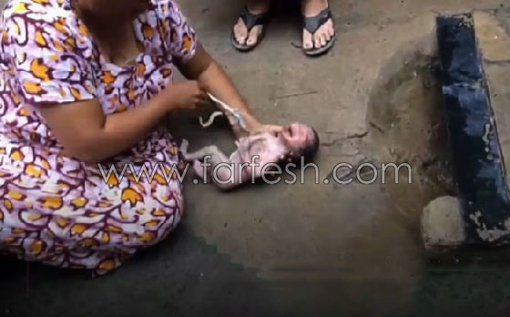 امرأة هندية تنقذ طفلاً حديث الولادة من الصرف الصحي.. فيديو صادم صورة رقم 7