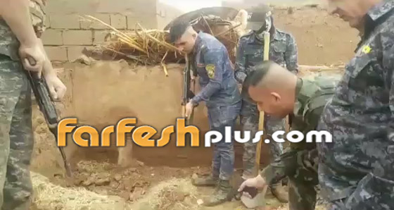 بالفيديو: الشرطة العراقية تعثر على قيادي ارهابي داعشي مختبئ تحت الأرض صورة رقم 1