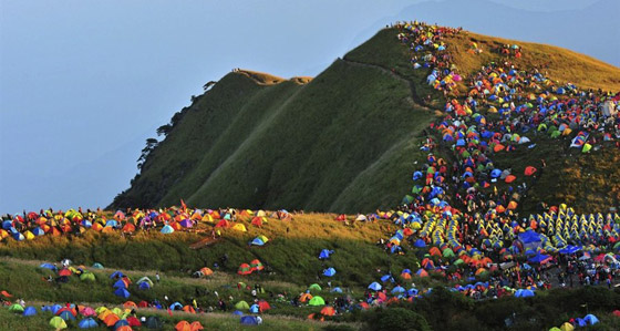 جمعية صينية تدخل موسوعة غينيس بنصب 721 خيمة على ممر جبلي صورة رقم 3