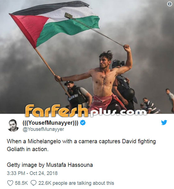 صورة من مصطفى حسونة انتشرت عالميا توثق شجاعة شاب فلسطيني في غزة صورة رقم 7