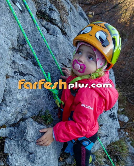  فيديو وصور متسلقة جبال تعلم أطفالها رياضة خطرة: تسلق الجبال! صورة رقم 2