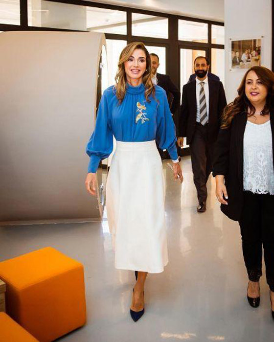 صور إطلالات الملكة رانيا بالأبيض في هذا العام صورة رقم 3