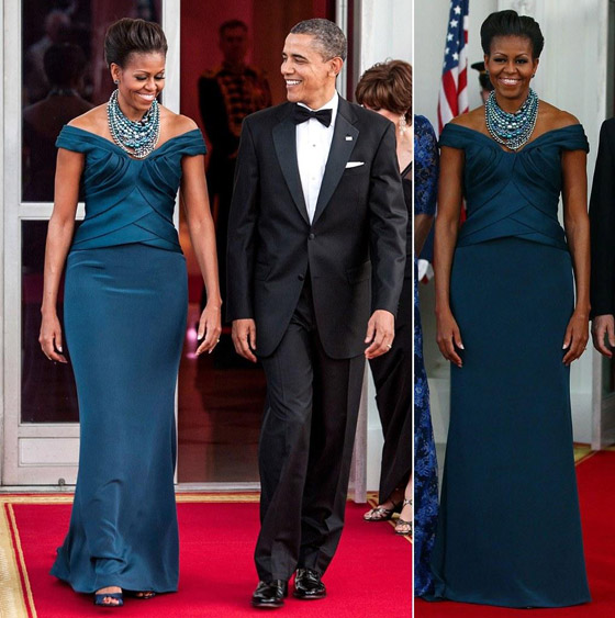 بالصور.. إطلالة جريئة لميشيل أوباما بثوب حريري أصفر تلفت الأنظار صورة رقم 7