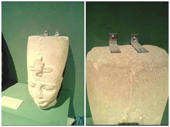  صور صادمة: متحف مصري يشوه رأس تمثال أثري للملك رمسيس بالمسامير!  صورة رقم 1