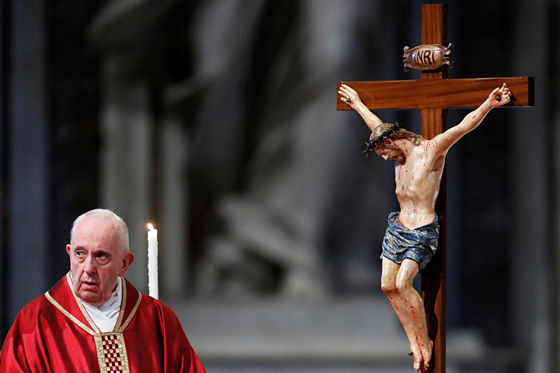 بالفيديو والصور: قداس الجمعة العظيمة في الفاتيكان يسلط الضوء على فقراء العالم صورة رقم 8