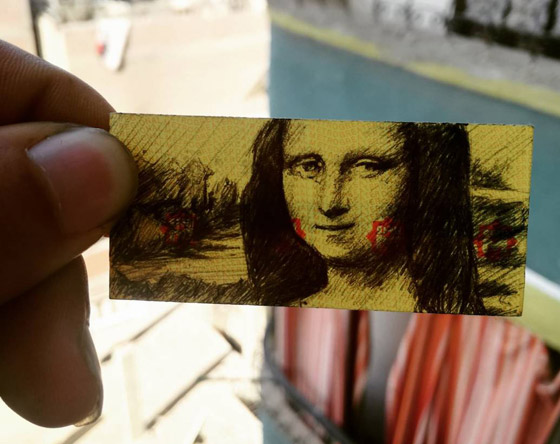 صور: رسام مصري يحوّل تذاكر المترو إلى لوحات فنية مذهلة صورة رقم 3