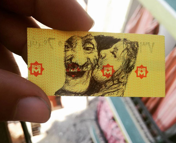 صور: رسام مصري يحوّل تذاكر المترو إلى لوحات فنية مذهلة صورة رقم 8