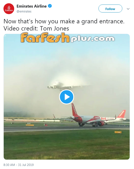 فيديو نادر لأكبر طائرة ركاب بالعالم.. شقّت الضباب وهبطت صورة رقم 1