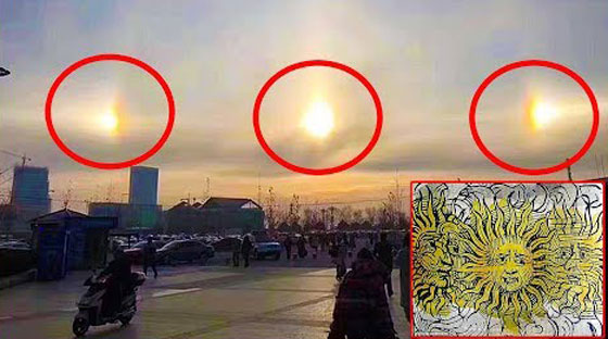 ظاهرة غريبة.. 3 شموس تضيء سماء الصين! صورة رقم 1