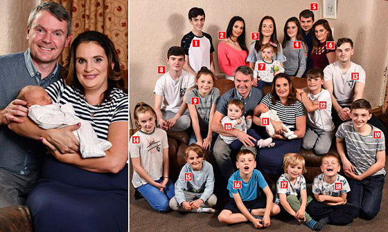  والدان و21 طفلاً... هكذا أمضت أكبر عائلة في بريطانيا عيد الميلاد صورة رقم 9
