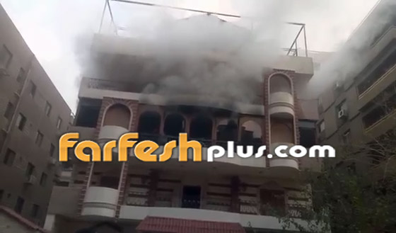  صورة رقم 5 - فيديو وصور: احتراق منزل إيهاب توفيق ووفاة والده مخنوقا بالدخان!