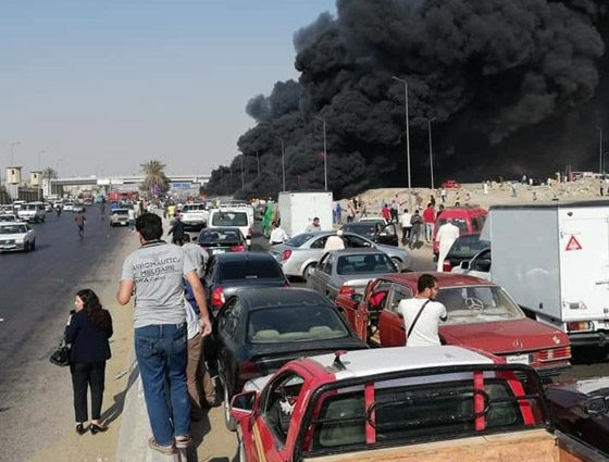 انفجار ماسورة خط بترول يتسبب في حريق هائل ومدمر في مصر صورة رقم 4