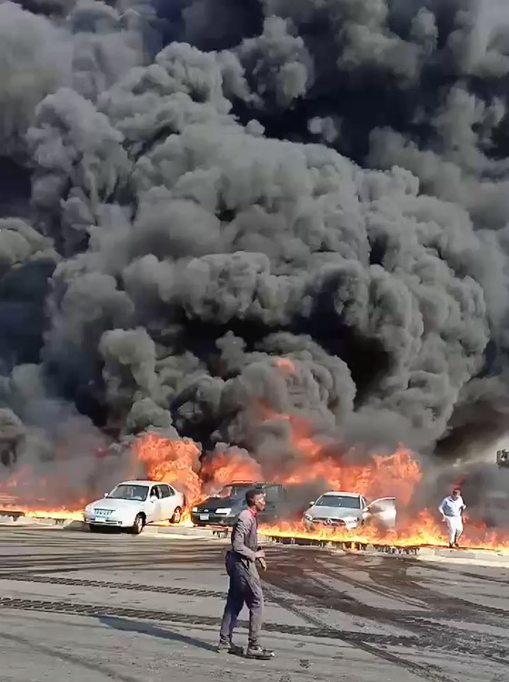 انفجار ماسورة خط بترول يتسبب في حريق هائل ومدمر في مصر صورة رقم 10