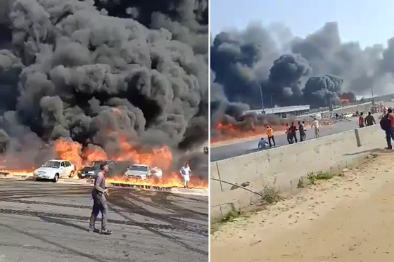 انفجار ماسورة خط بترول يتسبب في حريق هائل ومدمر في مصر صورة رقم 11