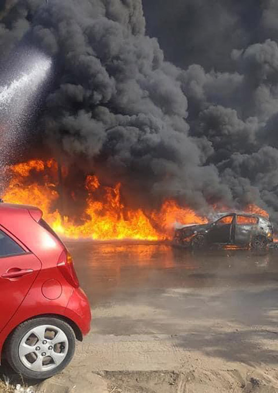 انفجار ماسورة خط بترول يتسبب في حريق هائل ومدمر في مصر صورة رقم 12