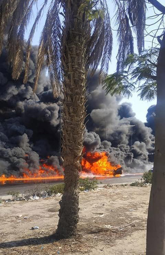 انفجار ماسورة خط بترول يتسبب في حريق هائل ومدمر في مصر صورة رقم 13