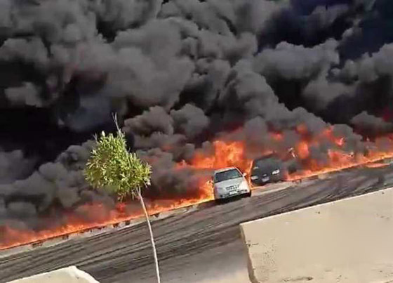 انفجار ماسورة خط بترول يتسبب في حريق هائل ومدمر في مصر صورة رقم 20