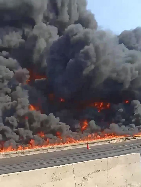 انفجار ماسورة خط بترول يتسبب في حريق هائل ومدمر في مصر صورة رقم 21