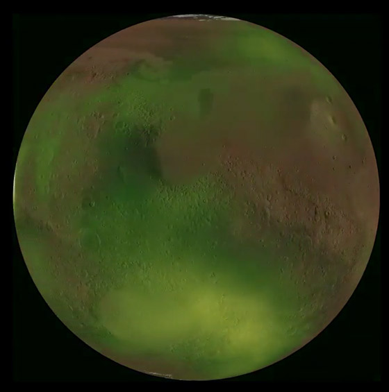 فيديو وصور: مسبار فضائي يرصد توهج أخضر مخيف في كوكب المريخ! صورة رقم 6