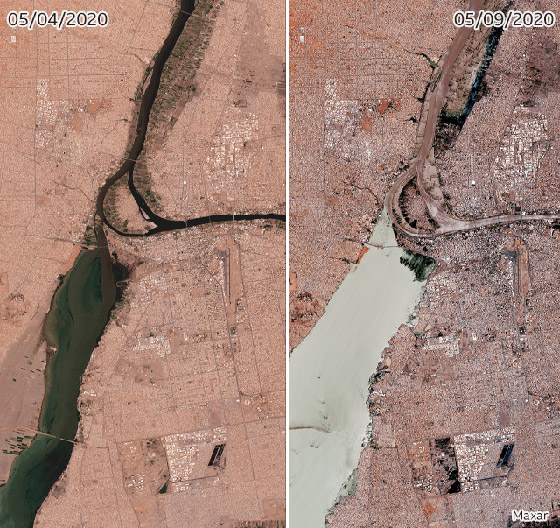 فيضانات السودان: صور بالأقمار الاصطناعية تكشف دمارا واسعا صورة رقم 1