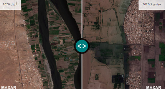 فيضانات السودان: صور بالأقمار الاصطناعية تكشف دمارا واسعا صورة رقم 3