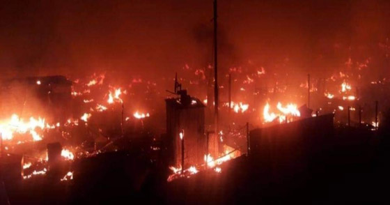 إحراق مخيم للاجئين السوريين في شمال لبنان صورة رقم 1