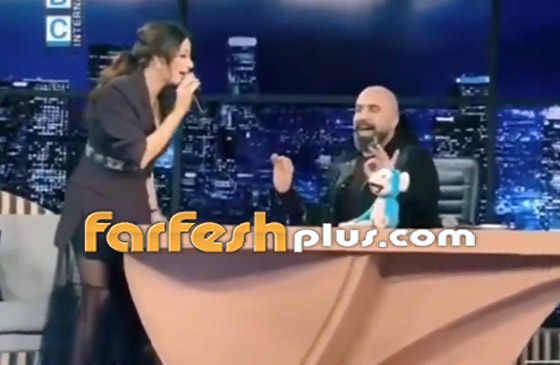 النجمة العراقية رحمة رياض تشعل مسرح (لهون وبس) وتتغزل بالإعلامي هشام حداد! فيديو صورة رقم 6