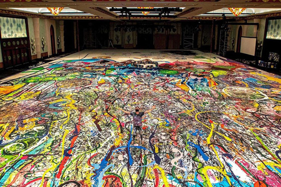 أكبر لوحة قماشية فنية في العالم في دبي صورة رقم 4