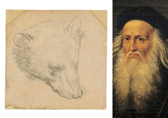 عرض رسمة نادرة (رأس الدب) للرسام دافنشي بمزاد بـ17 مليون دولار صورة رقم 4