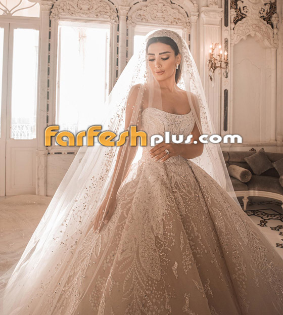 صور وفيديو - إطلالة ملكية للإعلامية اللبنانية جيسيكا عازار بالفستان الأبيض في حفل زفافها صورة رقم 8