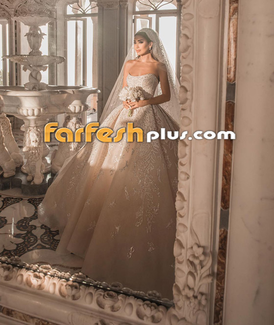 صور وفيديو - إطلالة ملكية للإعلامية اللبنانية جيسيكا عازار بالفستان الأبيض في حفل زفافها صورة رقم 12