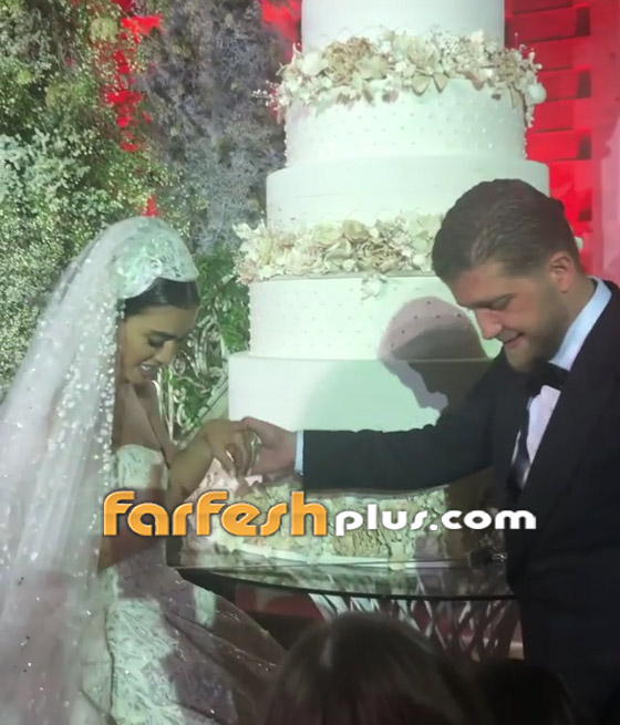 صور وفيديو - إطلالة ملكية للإعلامية اللبنانية جيسيكا عازار بالفستان الأبيض في حفل زفافها صورة رقم 4