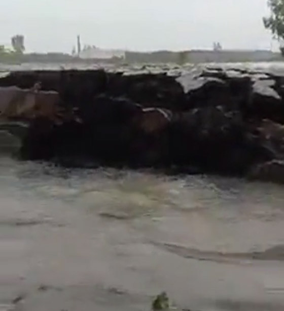 فيديو لظاهرة غريبة في الهند.. ظهور أرض بشكل مفاجئ من تحت الماء! صورة رقم 5