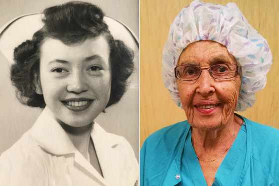صور: أقدم وأكبر ممرضة أمريكية تعلن تقاعدها بعد عمل استمر 70 عاما صورة رقم 1