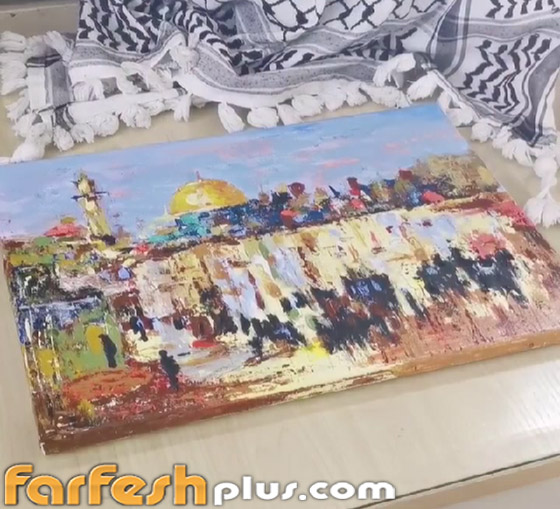 فنانة فلسطينية ترسم بالملعقة لوحة للمسجد الأقصى تضامنا مع أسرى نفق الحرية صورة رقم 7