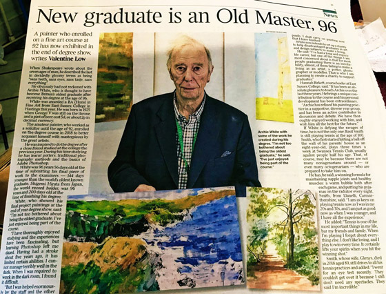 بداية جديدة لمحامي عجوز عاد للجامعة ليدرس الفنون وتخرج بعمر 96 عاما.. صور صورة رقم 4