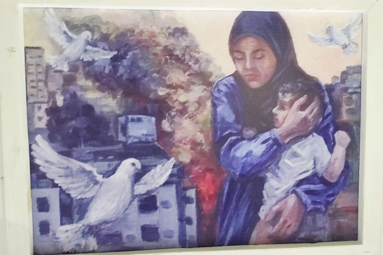  صورة رقم 5 - فلسطين بعيون روسية.. 40 فنانا يجسدون بالريشة والألوان حكايات من النضال ضد الاحتلال
