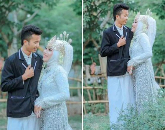 فيديو وصور: إندونيسية تذهب لحفل زفاف حبيبها السابق بدون دعوة فيتخذها زوجة ثانية في نفس الحفل! صورة رقم 3