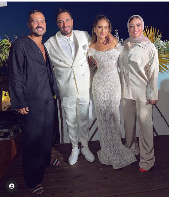 فيديوهات وصور: نيللي كريم تتألق بالفستان الابيض المبهر في حفل زفافها على هشام عاشور  صورة رقم 4