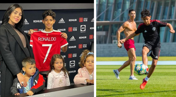 ابن كريسيتانو رونالدو يوقع عقدا مع مانشستر يونايتد ويختار قميص والده ورقمه صورة رقم 4