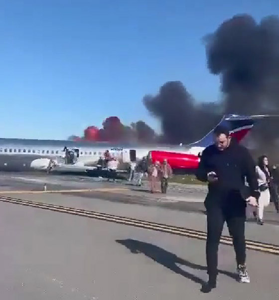  صورة رقم 8 - فيديو وصور: حادثة مروعة لتحطم واشتعال طائرة في مطار ميامي